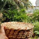 سبد حصیری نان پنگاش ۳۰ سانتی‌متر، بافت طبیعی از برگ نخل